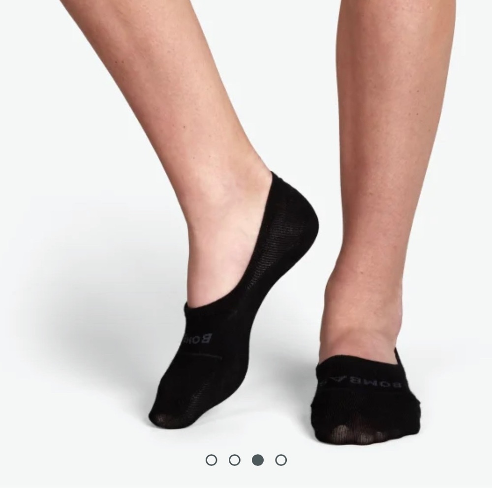 NWT 3pair Bombas black no show socks - Sz M